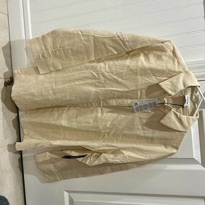 Bottom down linen women’s shirt